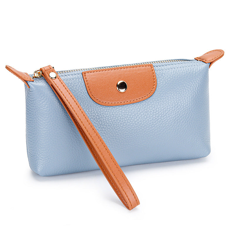 First Layer Women's Leather Large Capacity Clutch Handbag