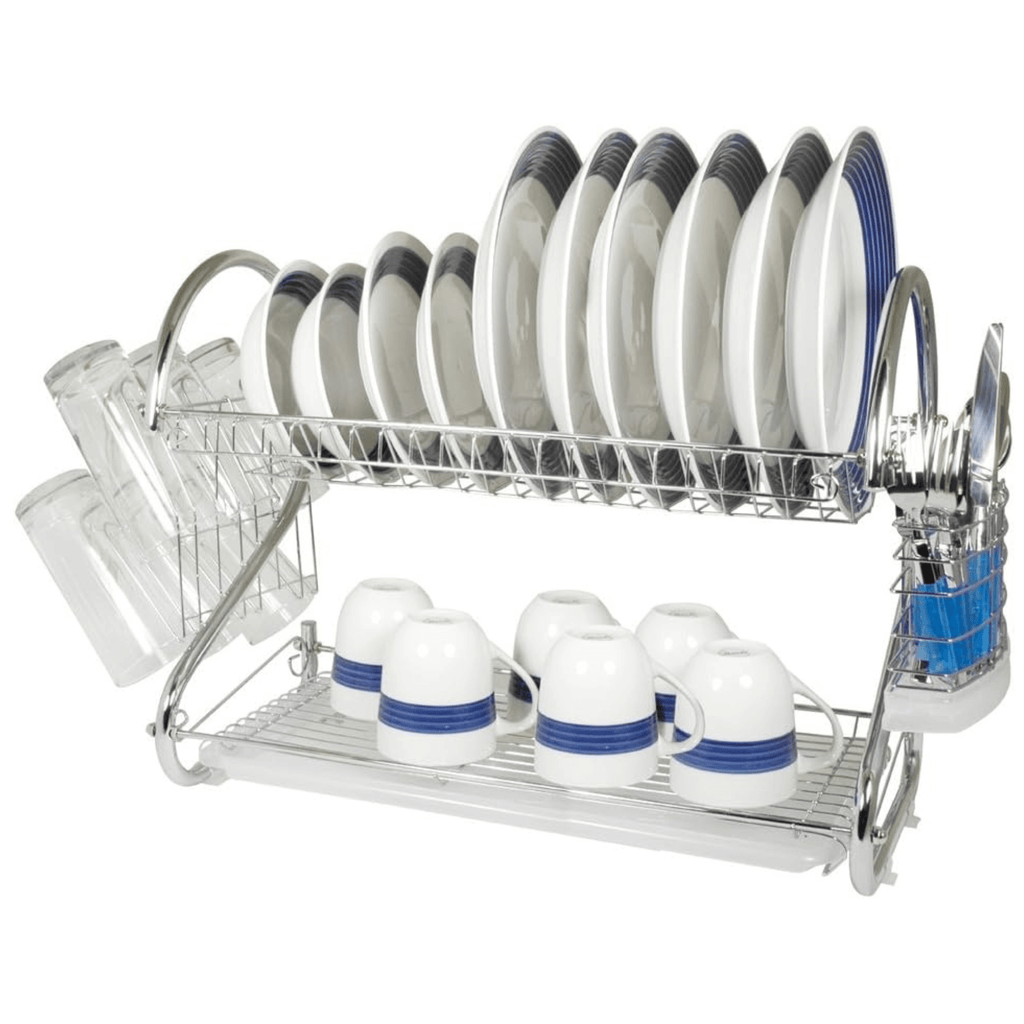 Better Chef 22" 2-Level Chrome-Plated S-Shaped Dish Rack