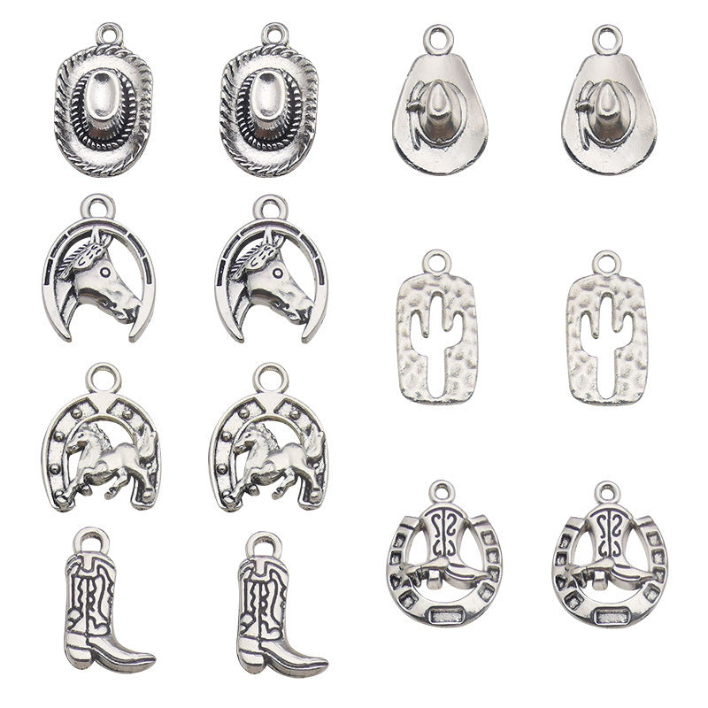 Denim Series Silver Alloy Pendant