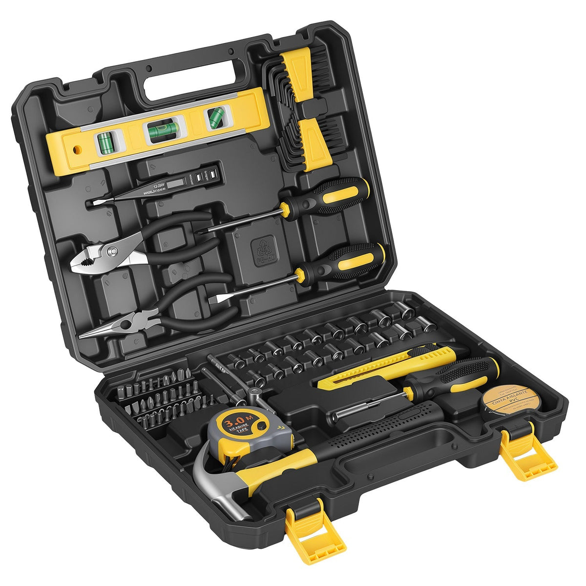 78-Piece Home Tool Set with Hammer, Pliers & Screwdrivers