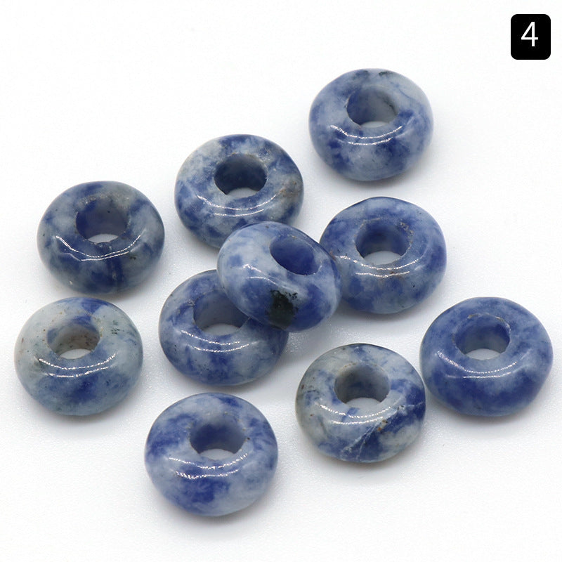 Large Hole Crystal Agate Jade Abacus Beads