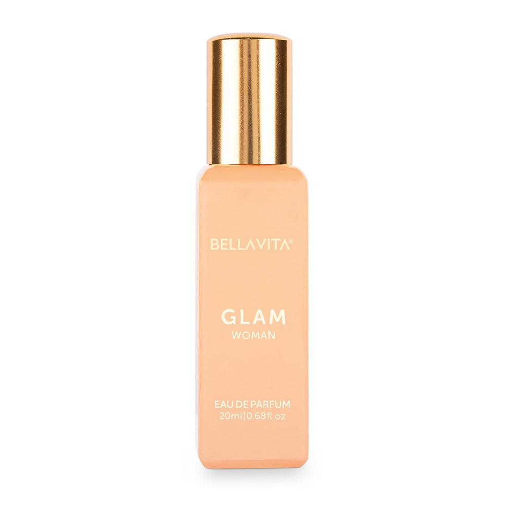 Bellavita Luxury Glam Eau de Parfum | 100 ml (3.4 fl.oz.) | Perfume for Women | White Floral, African Orange, Jasmine, and Patchouli Notes | Long Lasting Fragrance | Mother's Day present | for women