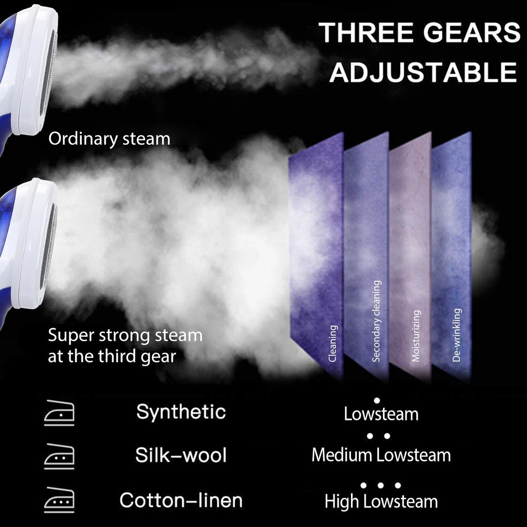 800W Handheld Electric Steam Anti-Scalding Anti Dripping Portable Iron Garment Steamer Fabric Clothes Laundry Steam Brush with 3 Adjustable Steam