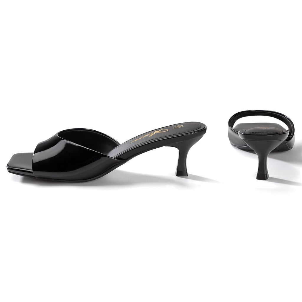 Athlefit Women's Kitten Heels Open Square Toe Heeled Sandals Slip On Comfortable Casual Clear Low Heels for Prom Si/ze 8Athlefit Women's Kitten Heels Open Square Toe Heeled Sandals Slip On Comfortable C like new