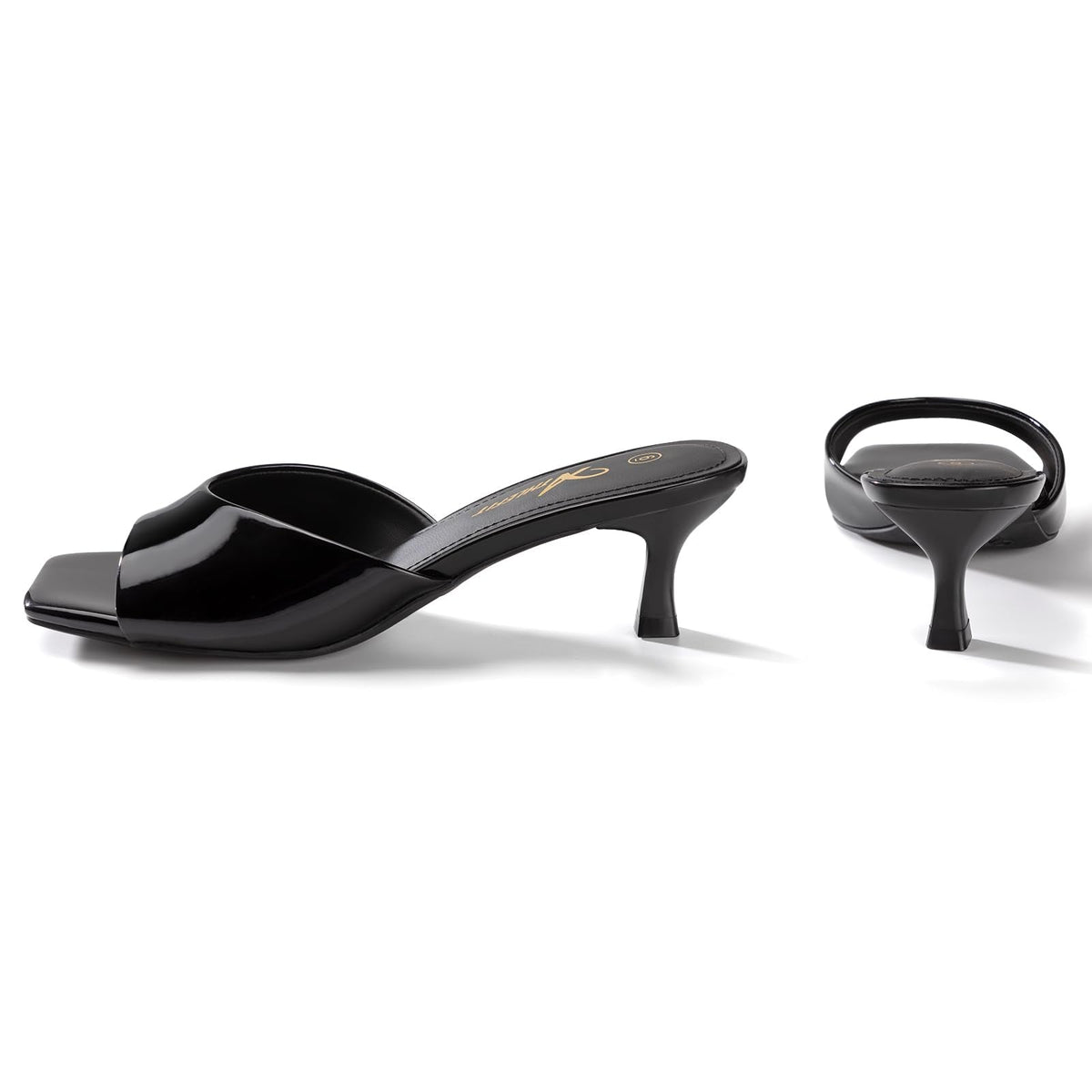 Athlefit Women's Kitten Heels Open Square Toe Heeled Sandals Slip On Comfortable Casual Clear Low Heels for Prom Si/ze 8Athlefit Women's Kitten Heels Open Square Toe Heeled Sandals Slip On Comfortable C like new