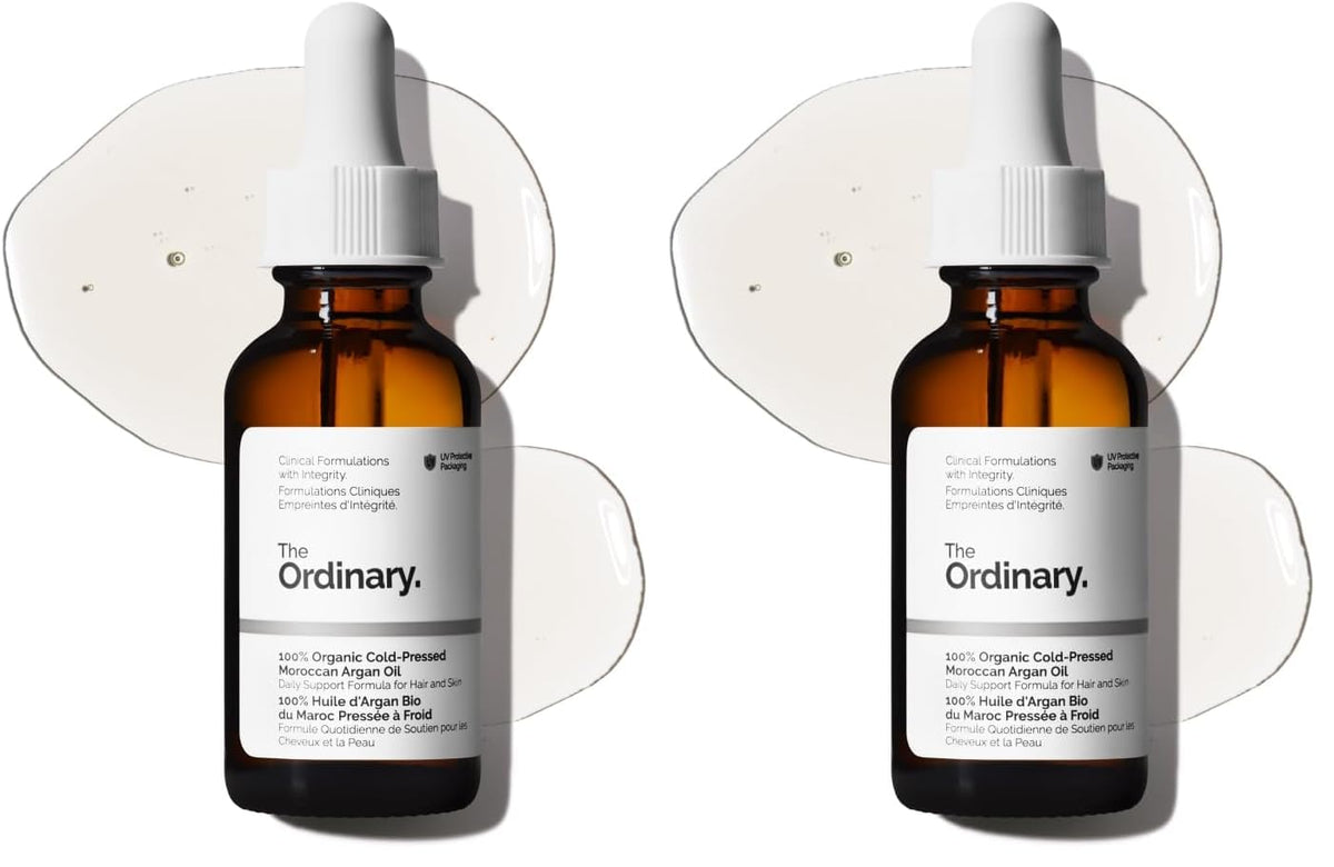 The Ordinary 100% Organic Cold-Pressed Moroccan Argan Oil, Nourishing and Hydrating Treatment for Skin & Hair, 1 Fl Oz