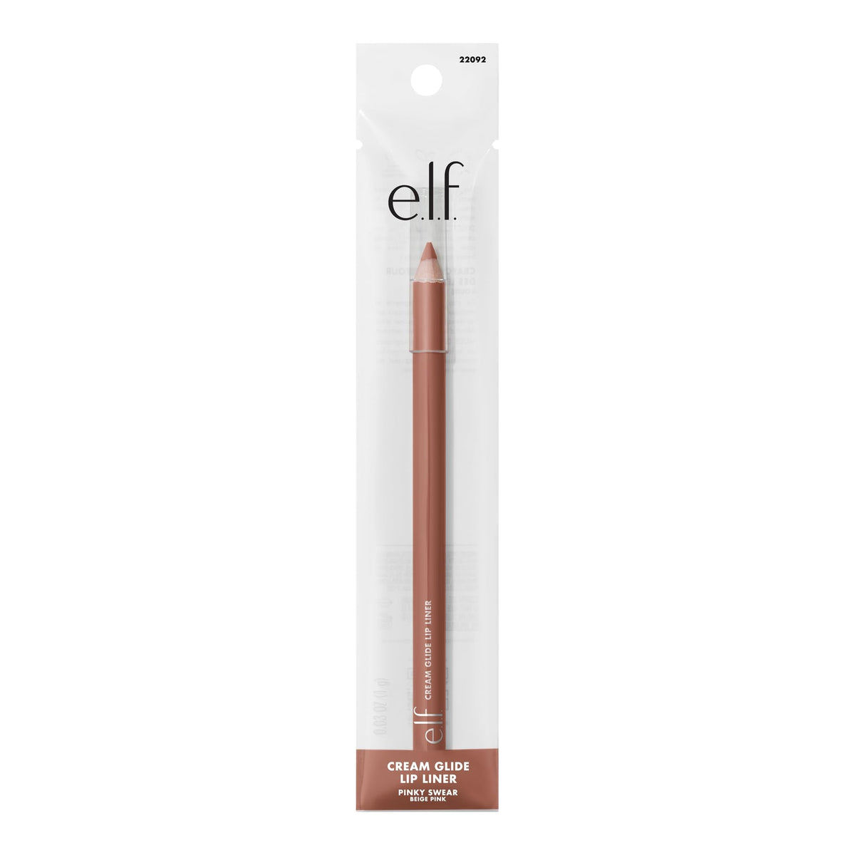 e.l.f. Cream Glide Lip Liner, Highly-Pigmented Pencil For Shaping & Sculpting Lips, Semi-Matte Finish, Vegan & Cruelty-Free