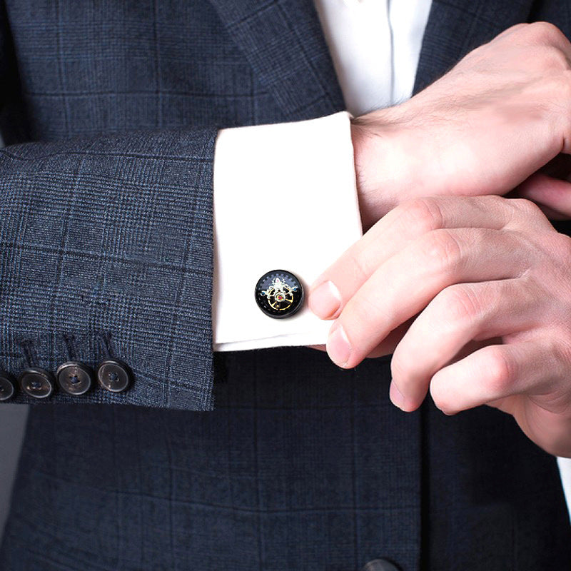 Tourbillon Luxury Punk Style Cufflinks