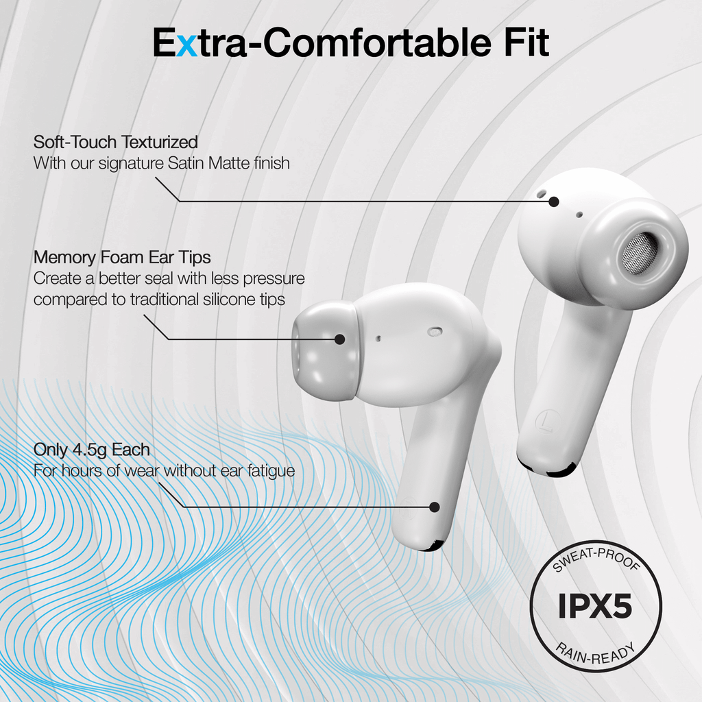 Naztech Xpods ANC Active Noise Cancelling True Wireless Earbuds with Wireless Charging Case