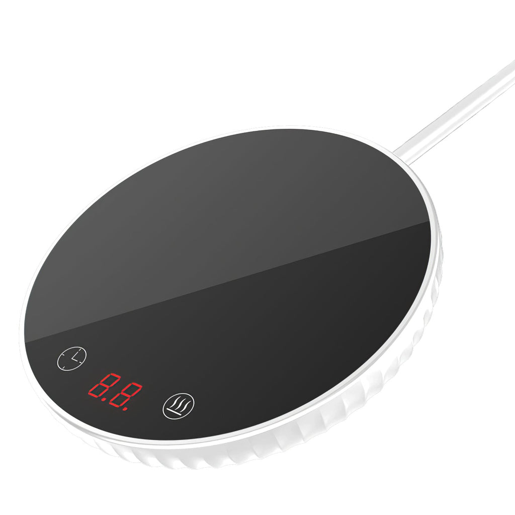 Desktop Electric Cup Warmer 8Hours Auto Off Overheating Protection Smart Timer Setting 2 Temperature Levels 104¡F to 140¡F Ceramic Heating Panel For O