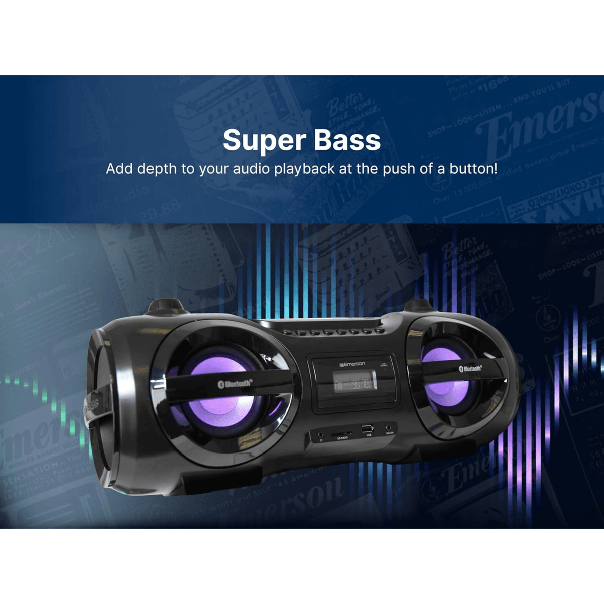 Emerson Retro Portable CD Boombox