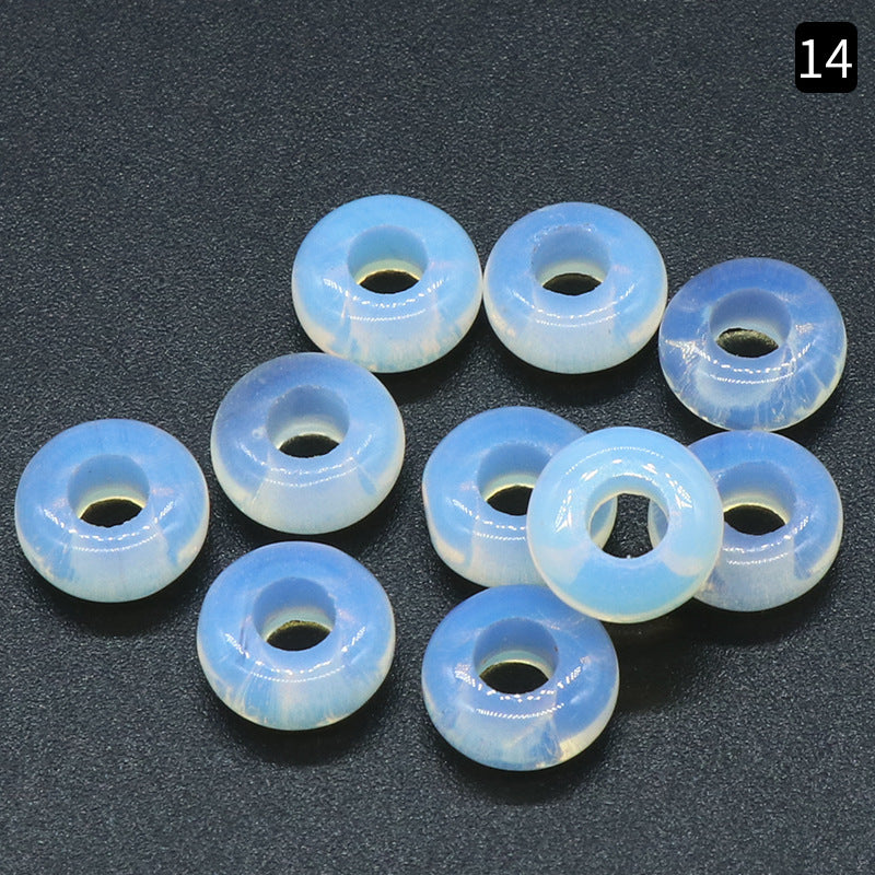 Large Hole Crystal Agate Jade Abacus Beads