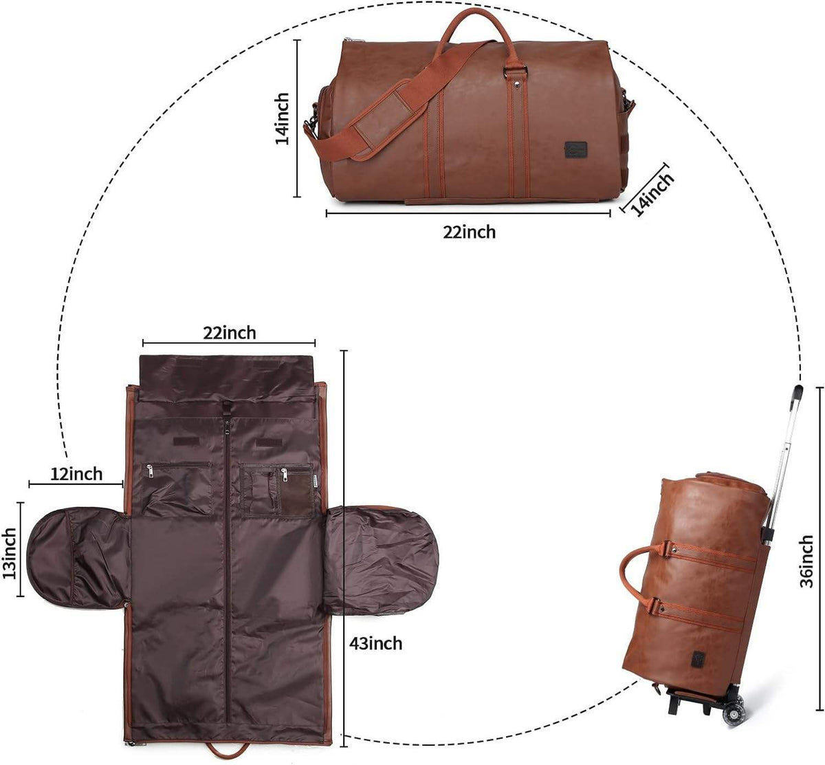 Large Capacity Folding Travel Lever Bag
