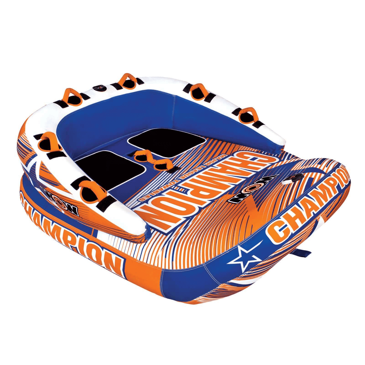 WOW Watersports Champion 2-Person Towable with EZ-Up Nose for Minimal Drag and Footrest
