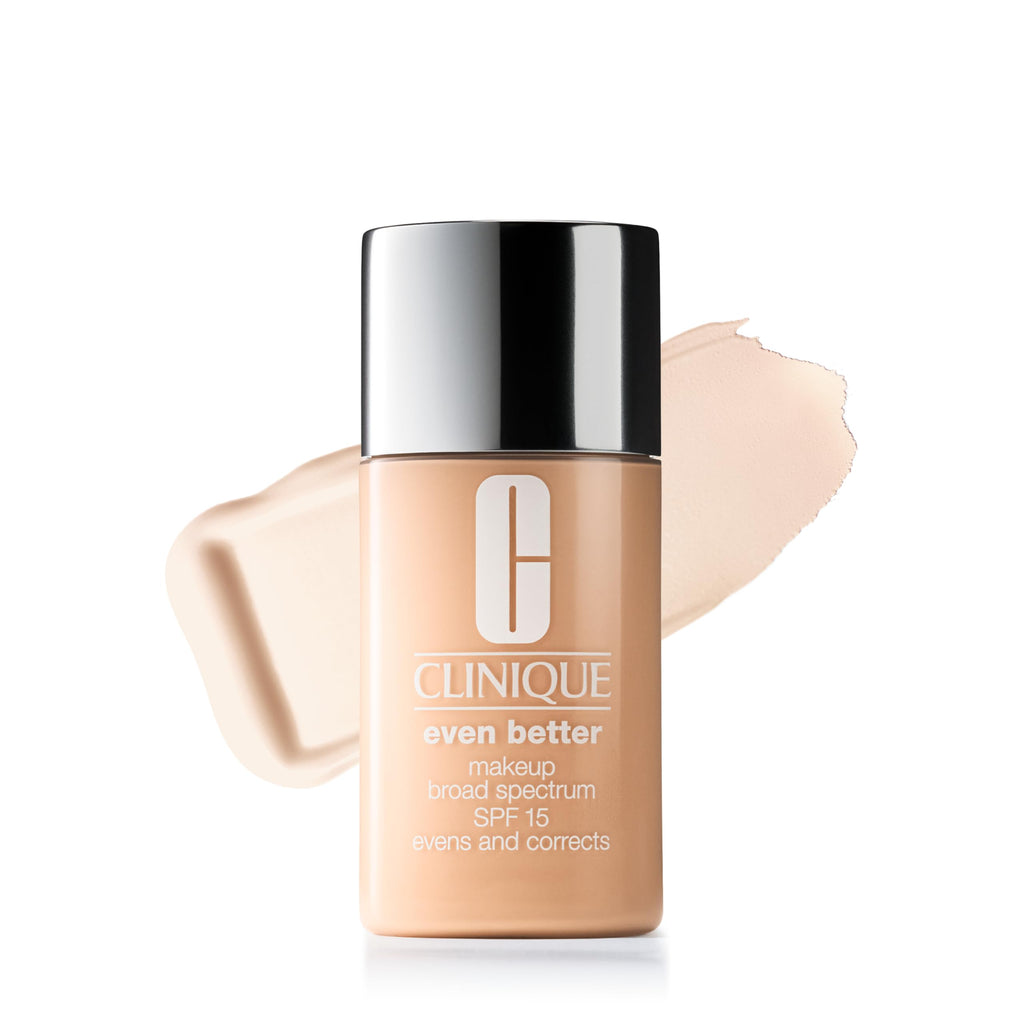 Clinique Even Better Makeup Liquid Foundation SPF 15 With Vitamin C For Dry + Oily Combination Skin Types | Medium Coverage + Natural Finish | Evens Skin Tone + Reduces Dark Spots