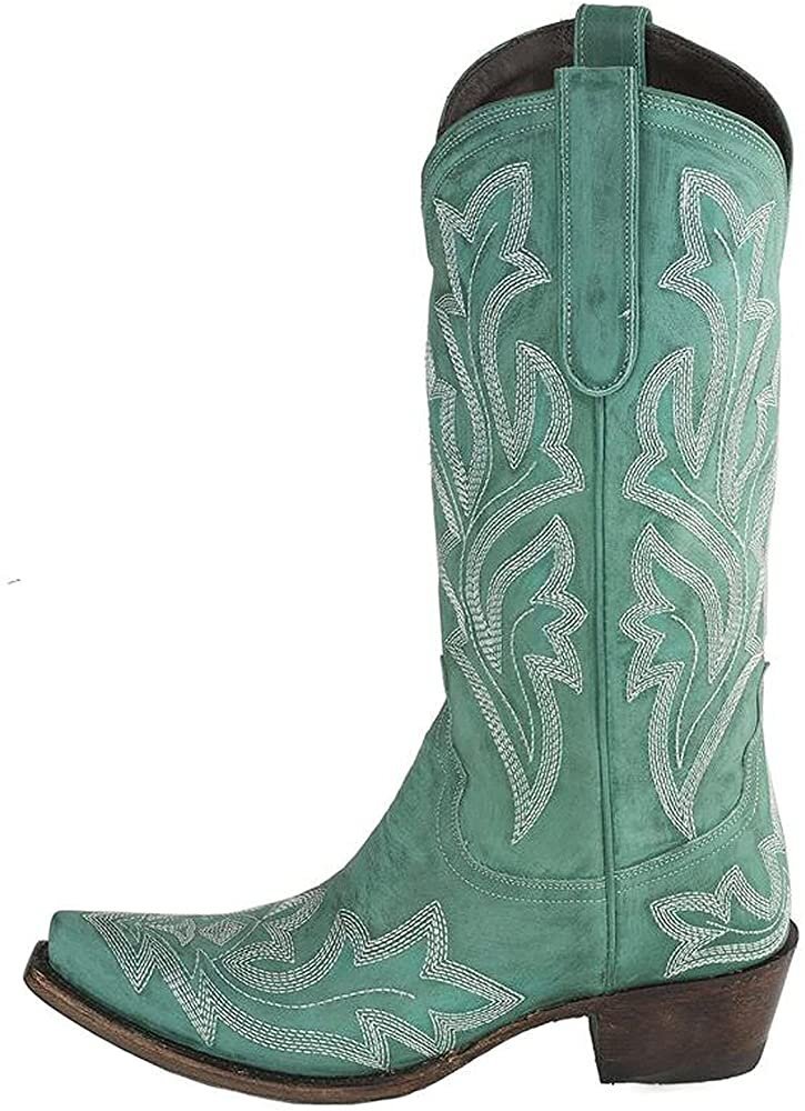 Plus Size Embroidered Long Rider Boots