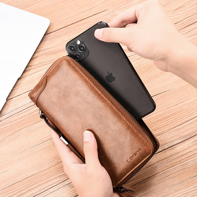 Multifunctional Men's Long Zip Wallet