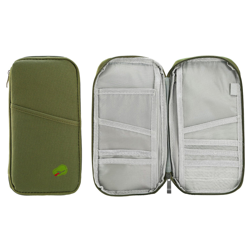 Travel Passport Wallet 12Cells Ticket ID Credit Card Holder Water Repellent Documents Phone Organizer Zipper Case Business Trip Daily Use