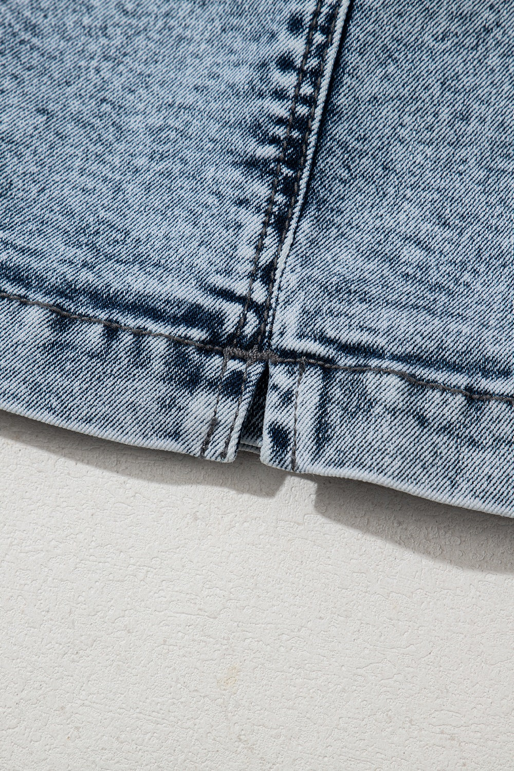 Drawstring High Waist Pocketed Denim Shorts