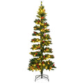6/7 FT Pre-Lit Artificial Christmas Tree Spiral Holiday Tree with 612/791 Branch Tips and 8 Modes