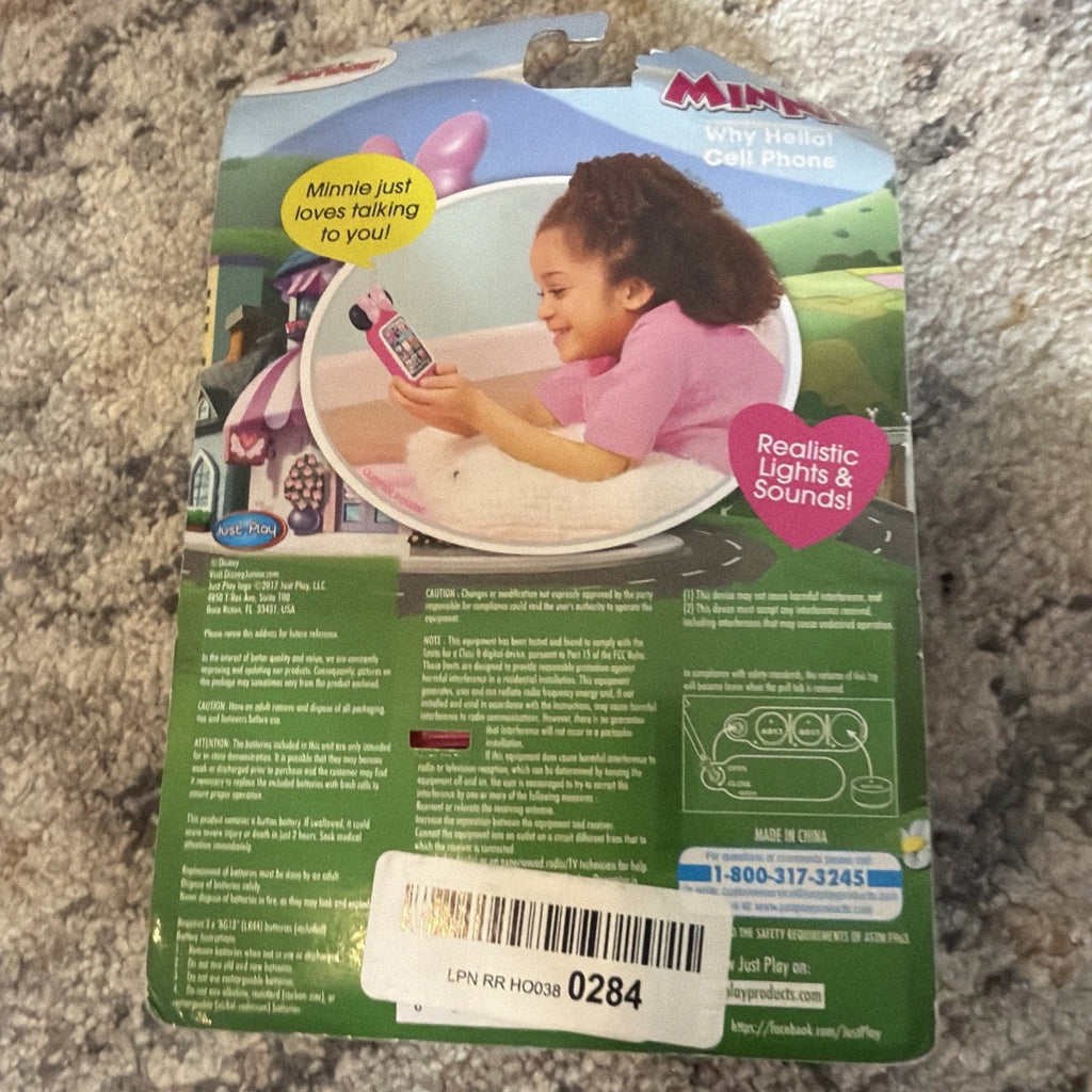 Disney Minnie Mouse Why Hello Cell Phone Phrases Sounds Pretend Play NEW