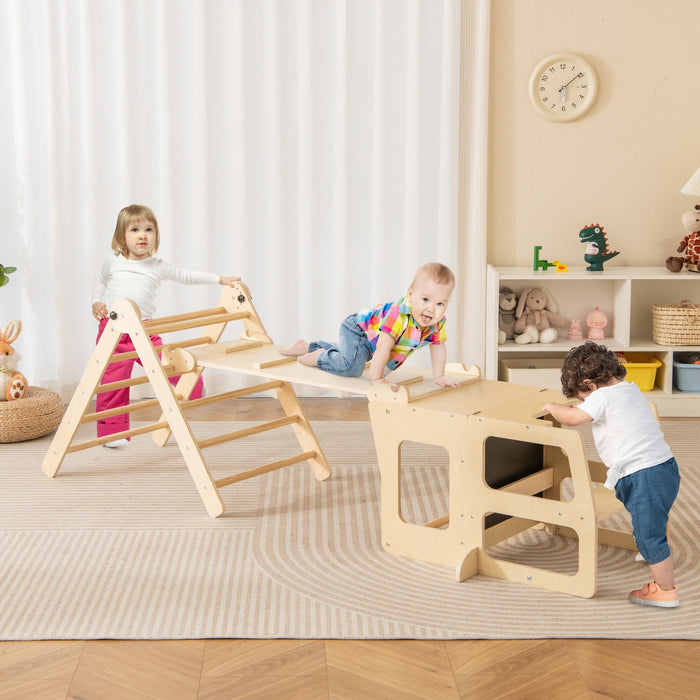 7-in-1 Toddler Climbing Toy Connected Table and Chair Set for Boys and Girls Aged 3-14 Years Old