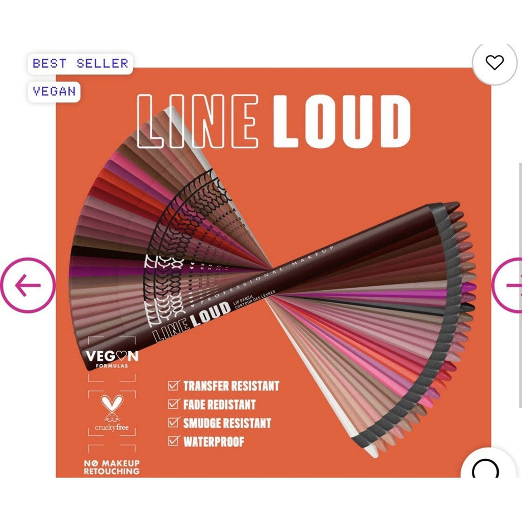 NYX Line Loud Vegan Longwear Lip Liner, Ambition Statement – Set of 25