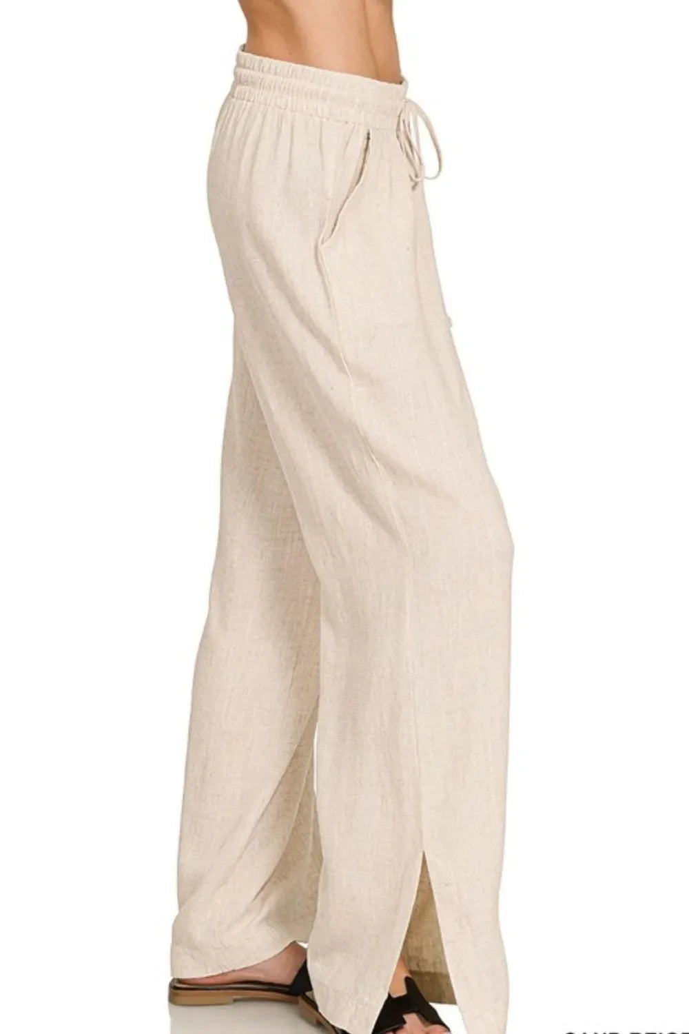 Zenana Linen Drawstring Pants