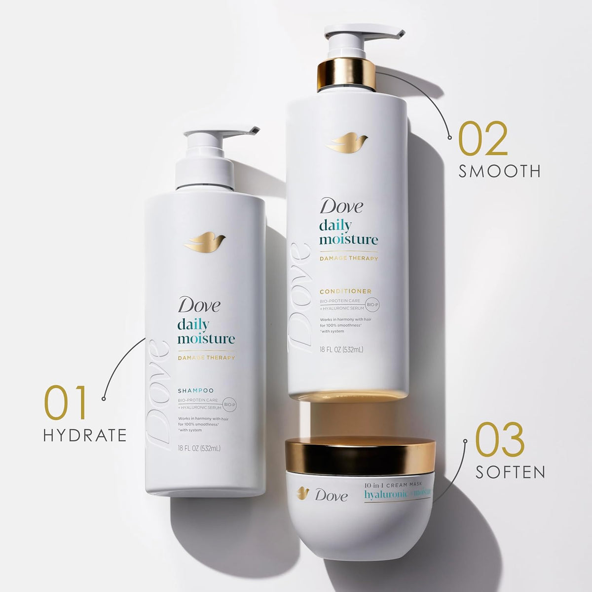 Dove Hair Intensive Repair 10in1 Serum Mask for Damaged Hair with Bio-Protein Care Technology and Amino Serum 9.2 fl oz