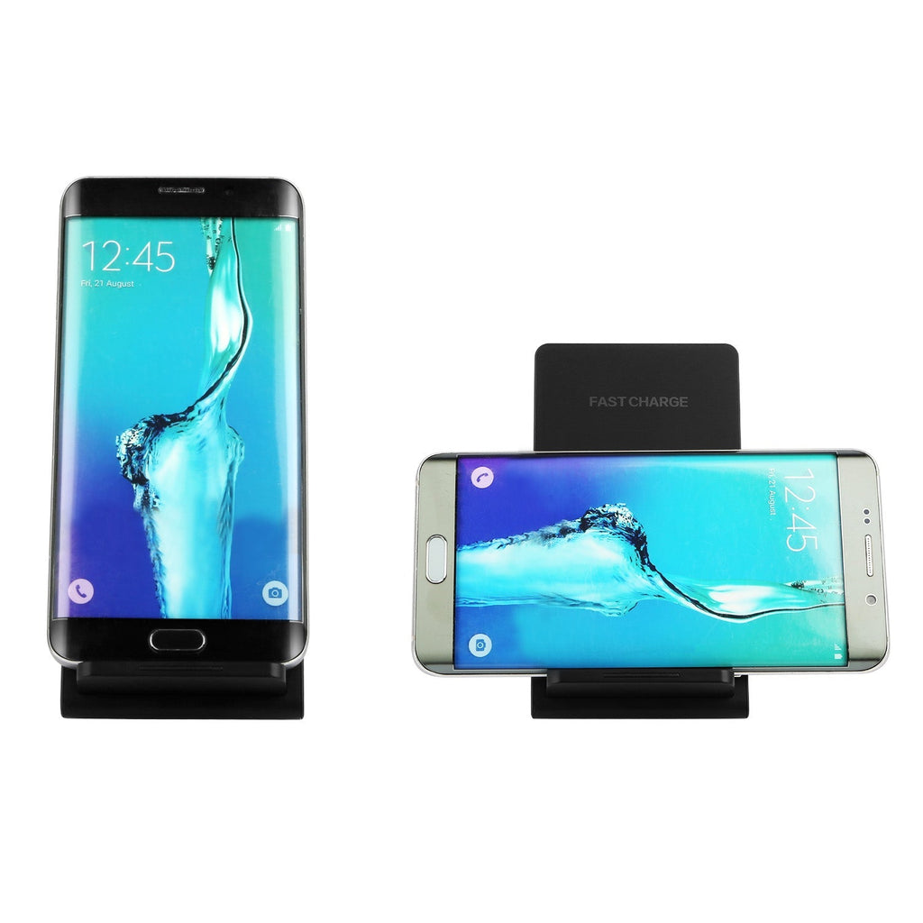 Qi Wireless Charger 10W Fast Charging Pad Stand Dual Coils Compatible with 7.5W 5W for iPhone XS/XS Max/XS/X Galaxy S10 /S9+ /S8 Google Nexus 6