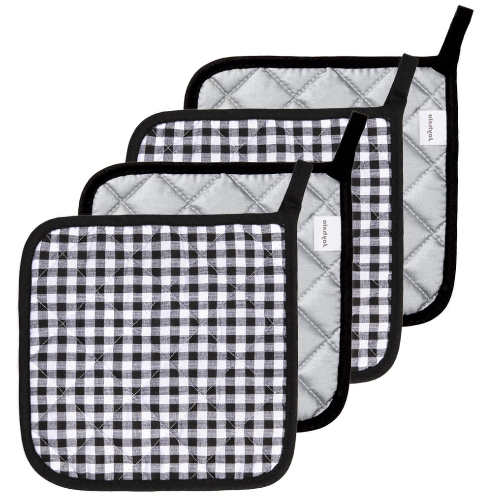 Joyhalo 6 Pack Heat Resistant Pot Holders - Terry Cloth Sets for Cooking & Baking
