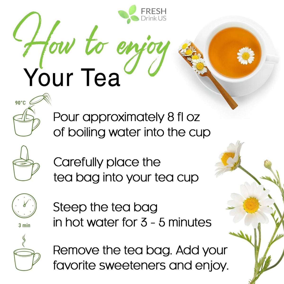 Chamomile Flower Tea Bags