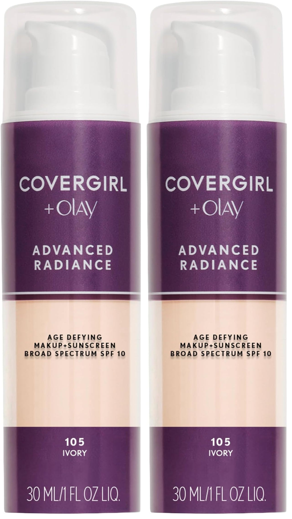COVERGIRL Advanced Radiance Age-Defying Foundation Makeup, Classic Beige, 1 oz (Packaging May Vary)