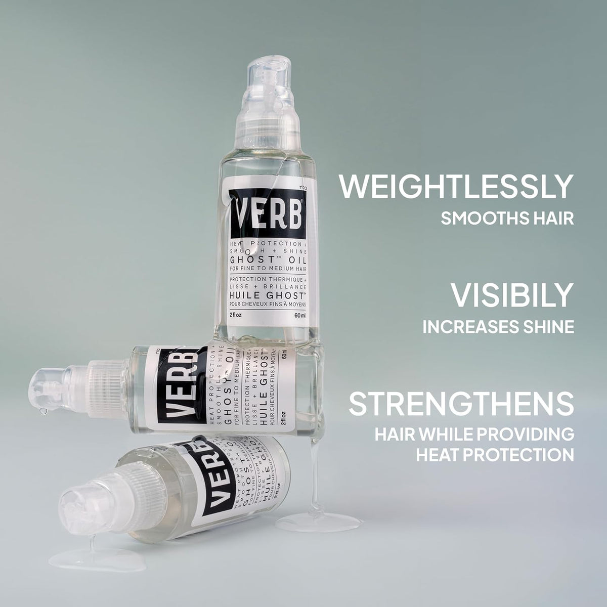 VERB Ghost Oil - Weightless Hair Oil for Fine to Medium Hair - Smooths Frizz, Adds Shine - No Parabens, Gluten or Harmful Sulfates