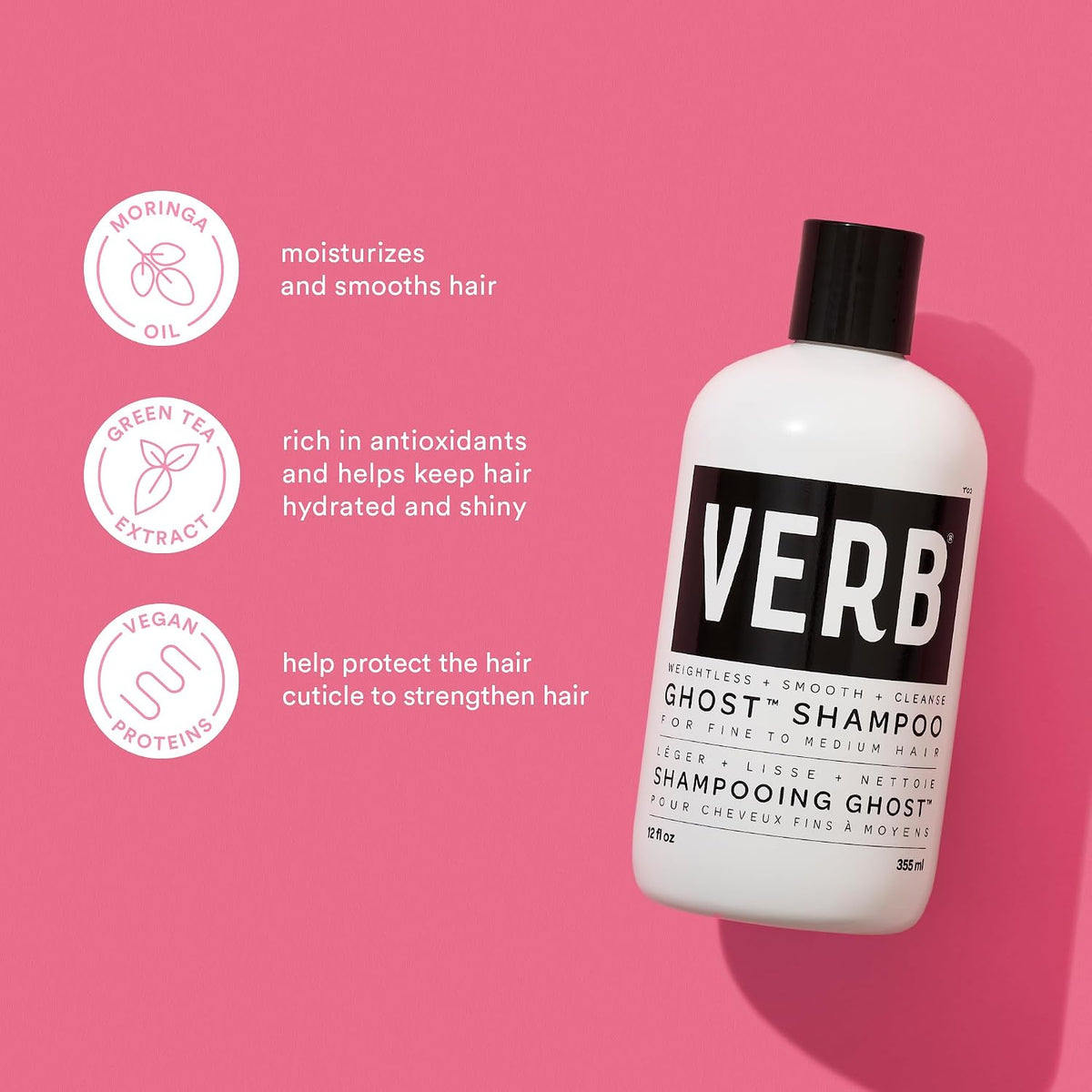 VERB Ghost Oil - Weightless Hair Oil for Fine to Medium Hair - Smooths Frizz, Adds Shine - No Parabens, Gluten or Harmful Sulfates