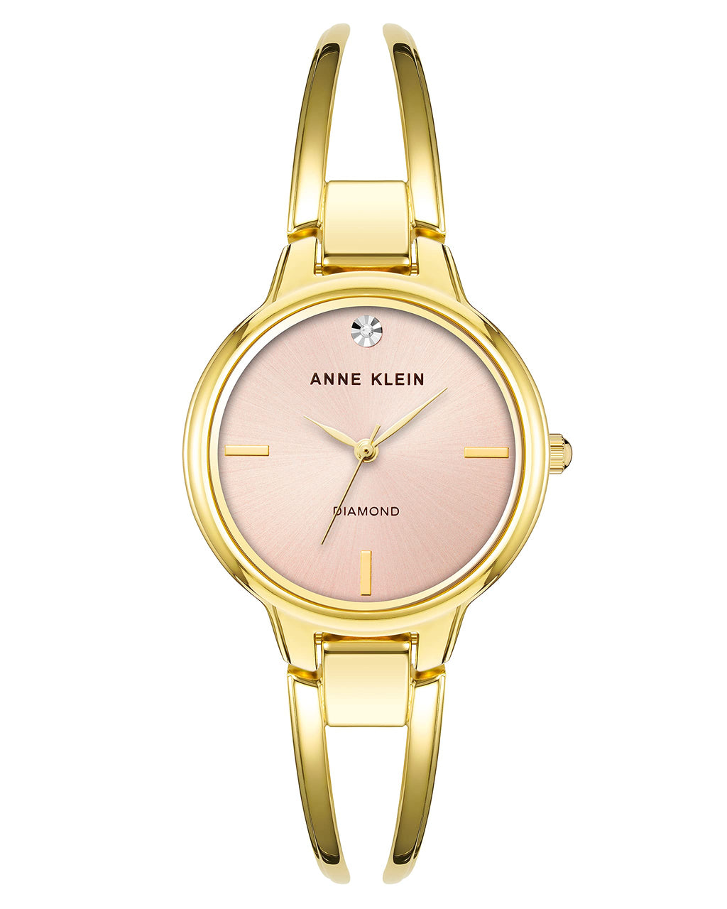 Women's Elegant Diamond Accent Watch – Stainless Steel Quartz Bracelet Watch