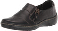 Clarks womens Cora Harbor Loafer, Black Leather, 9.5 USClarks womens Cora Harbor Loafer, Black Leather, 9.5 US