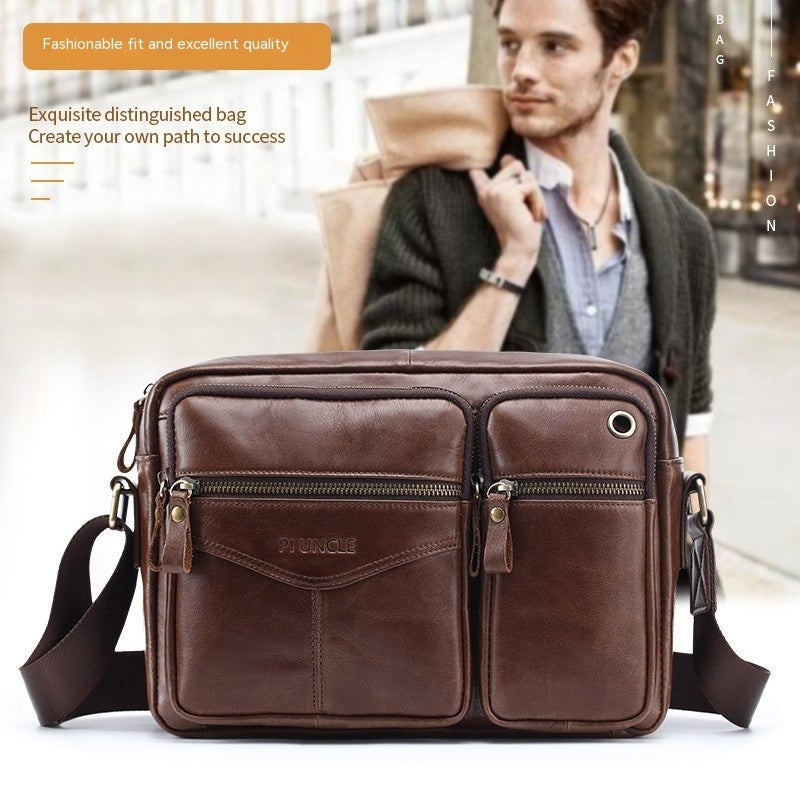 Men's Leather Messenger Bag