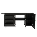 57.5" Foldable Sewing Machine Table with Storage & Casters