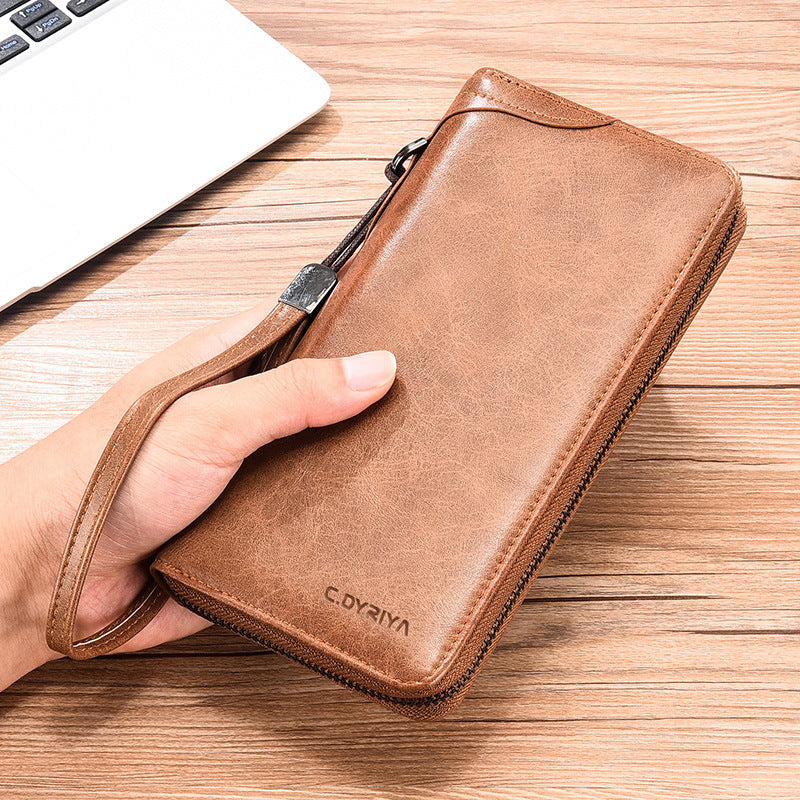 Multifunctional Men's Long Zip Wallet