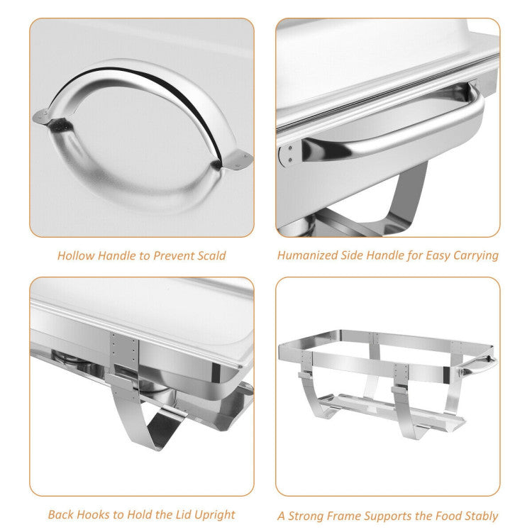 2 Packs Stainless Steel Chafing Dish