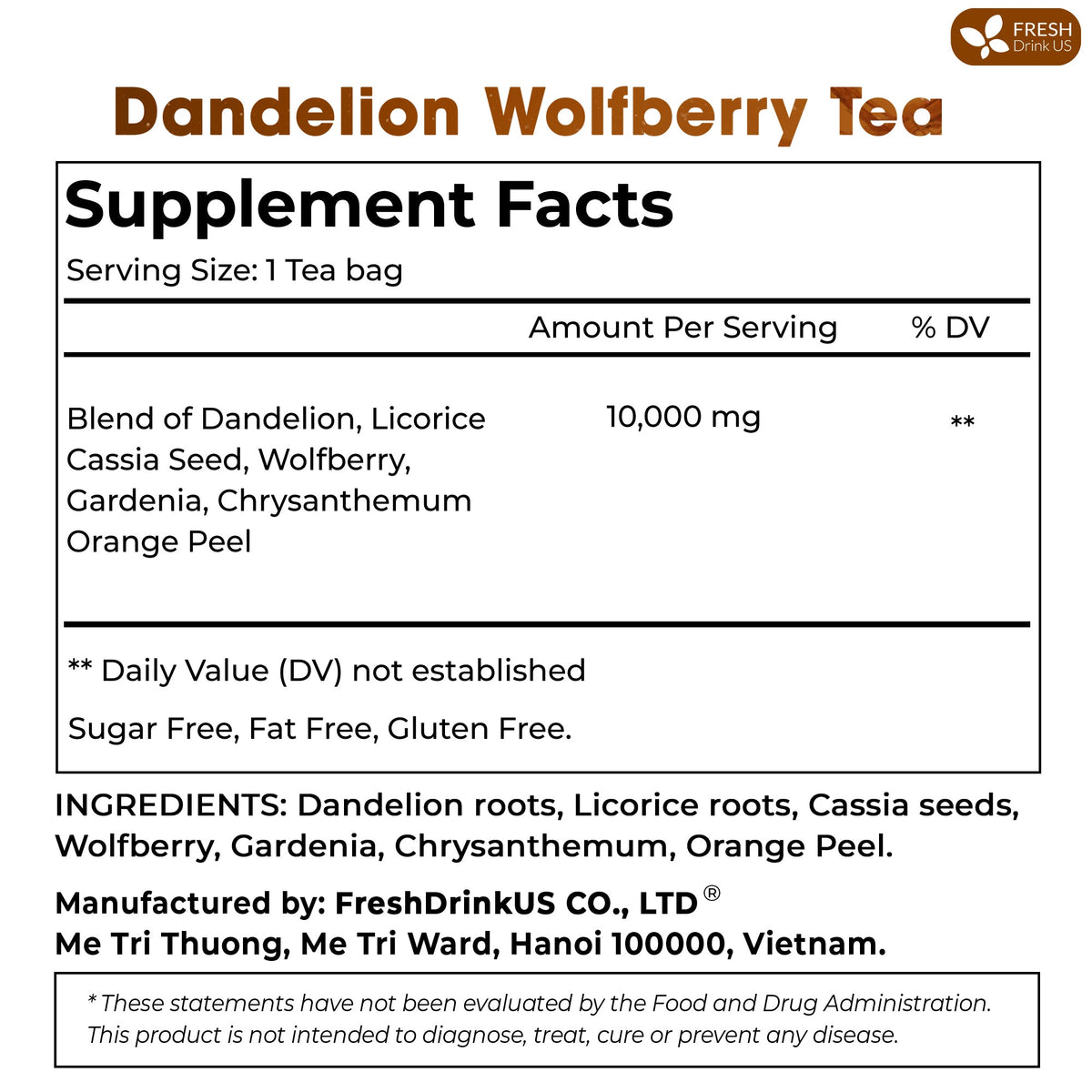 Dandelion & Wolfberry Herbal Tea