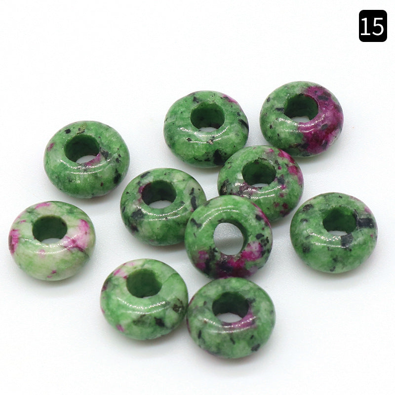 Large Hole Crystal Agate Jade Abacus Beads