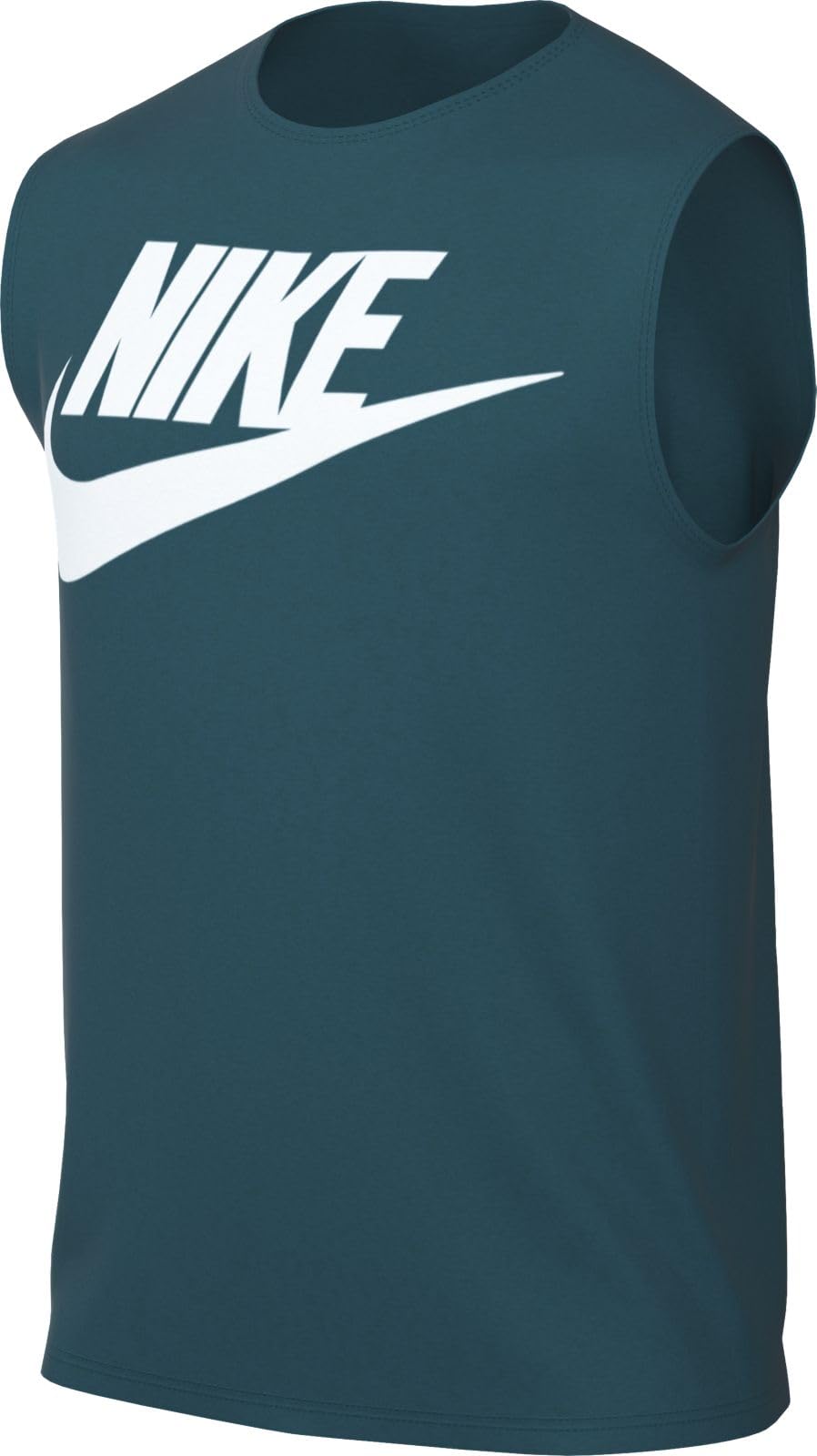 Nike Mens Sportswear Americana Statement Tank Top (US Alpha Large Regular Regular Geode Teal/White)
