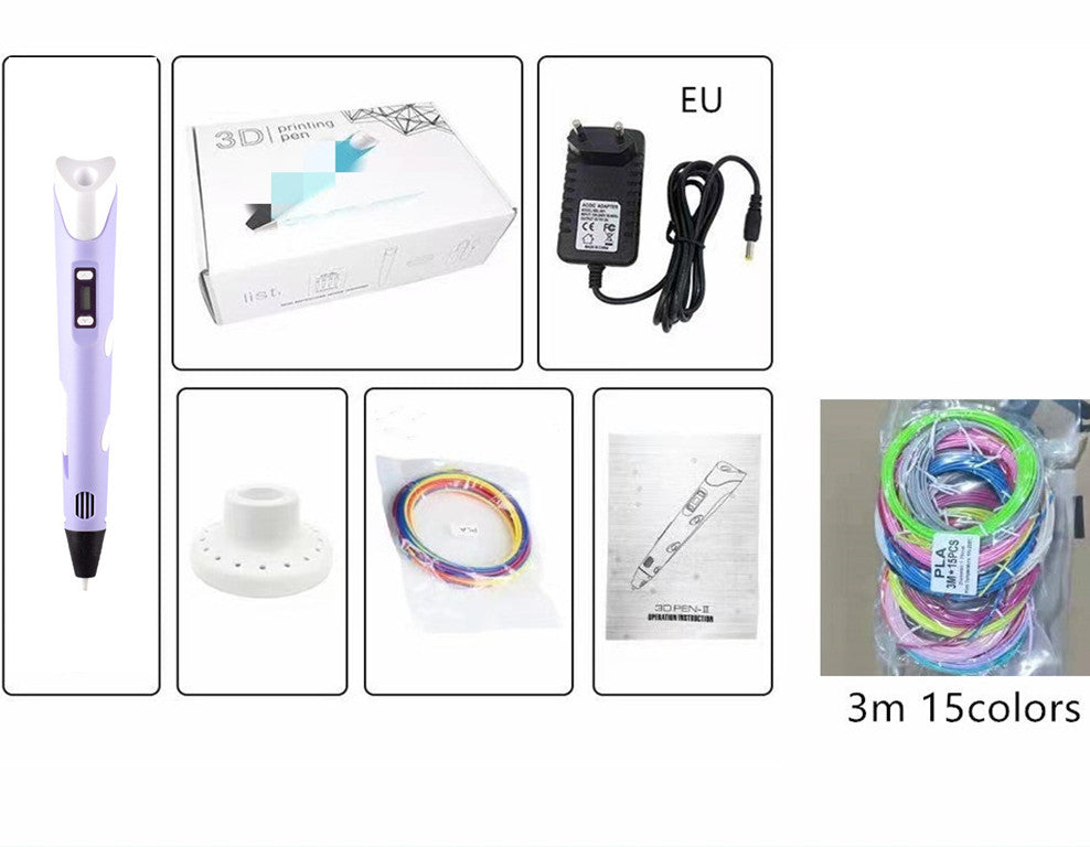 Children's 3D Printing Pen and Brush Toy Set