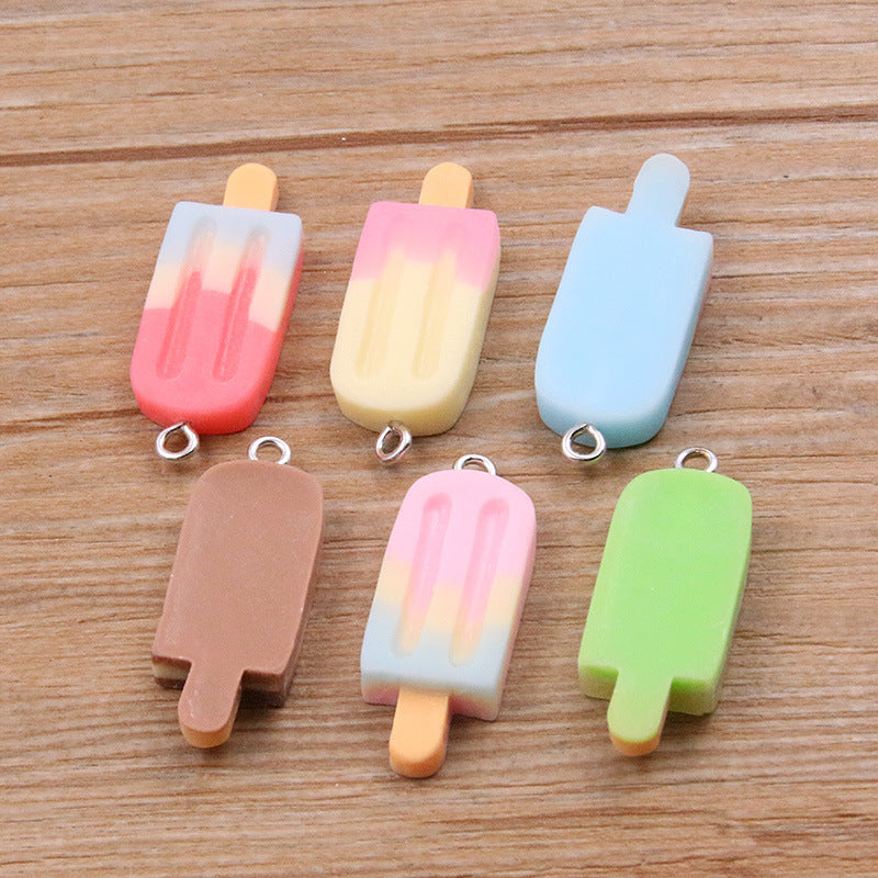 DIY Resin Gradient Popsicle Stick Pendant