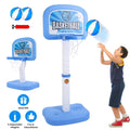 2 In 1 Poolside Basketball Game Set Pool Basketball Goal Indoor Outdoor Kids Basketball Court Water Basketball Toy with 2 Balls Gift for Boys Girls Ag