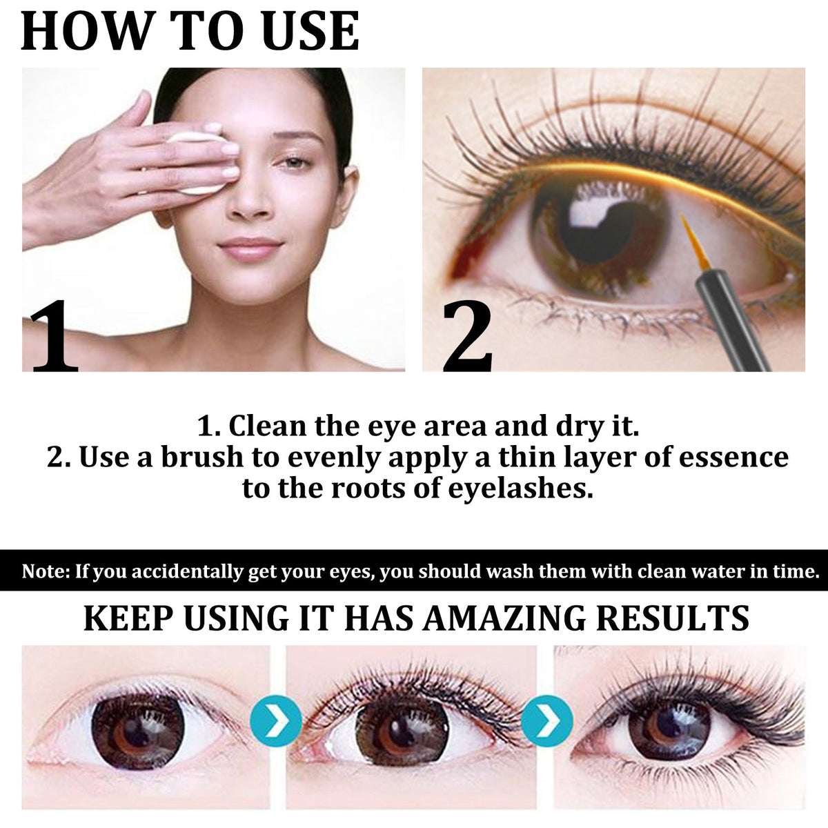 Eyelash Boost Serum, Lashes Black Long Mild Natural Thick Curl Curl Lasting Not Faint Dyed Eyelash Liquid