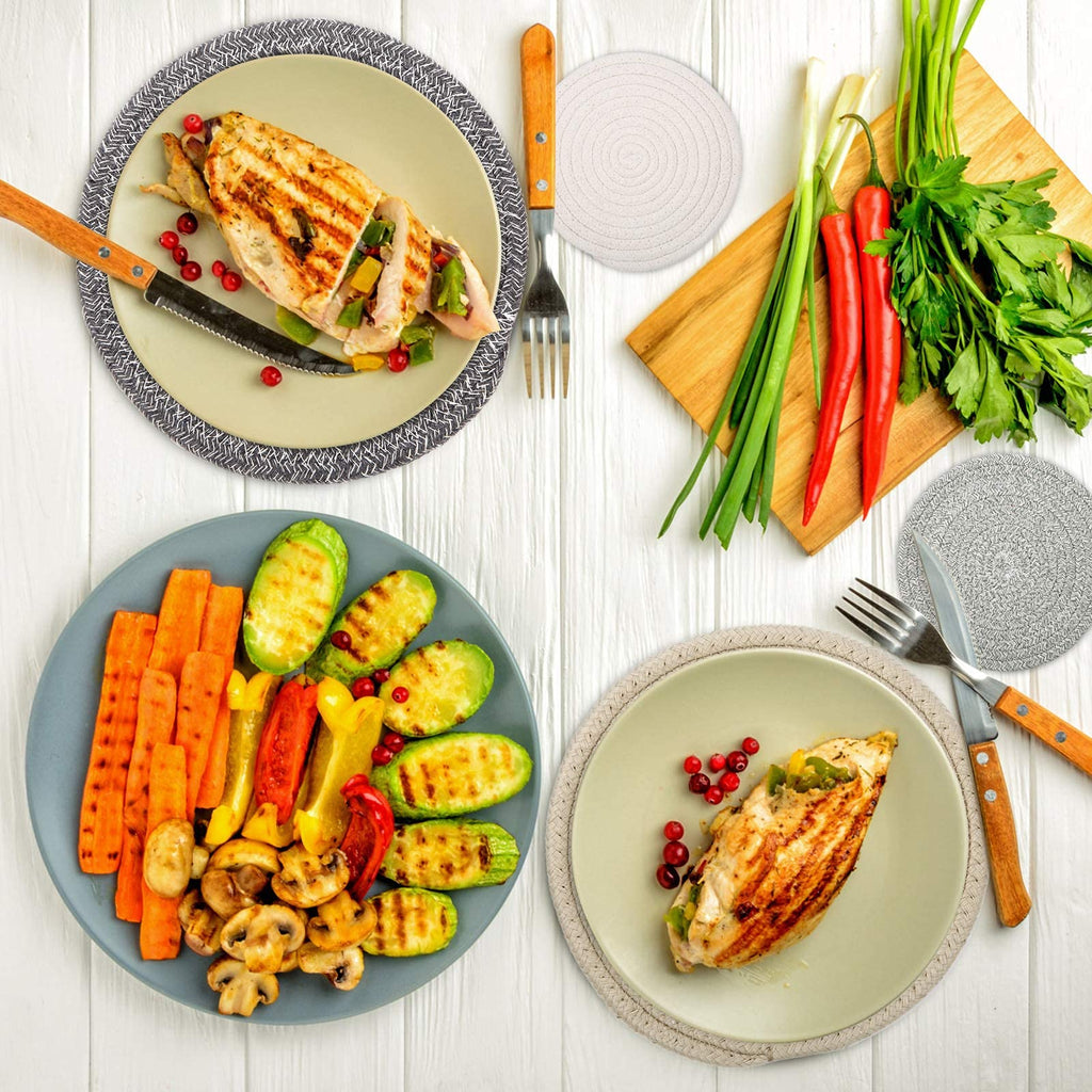 Heat-Resistant Trivet Set for Hot Pots & Pans with Storage Basket