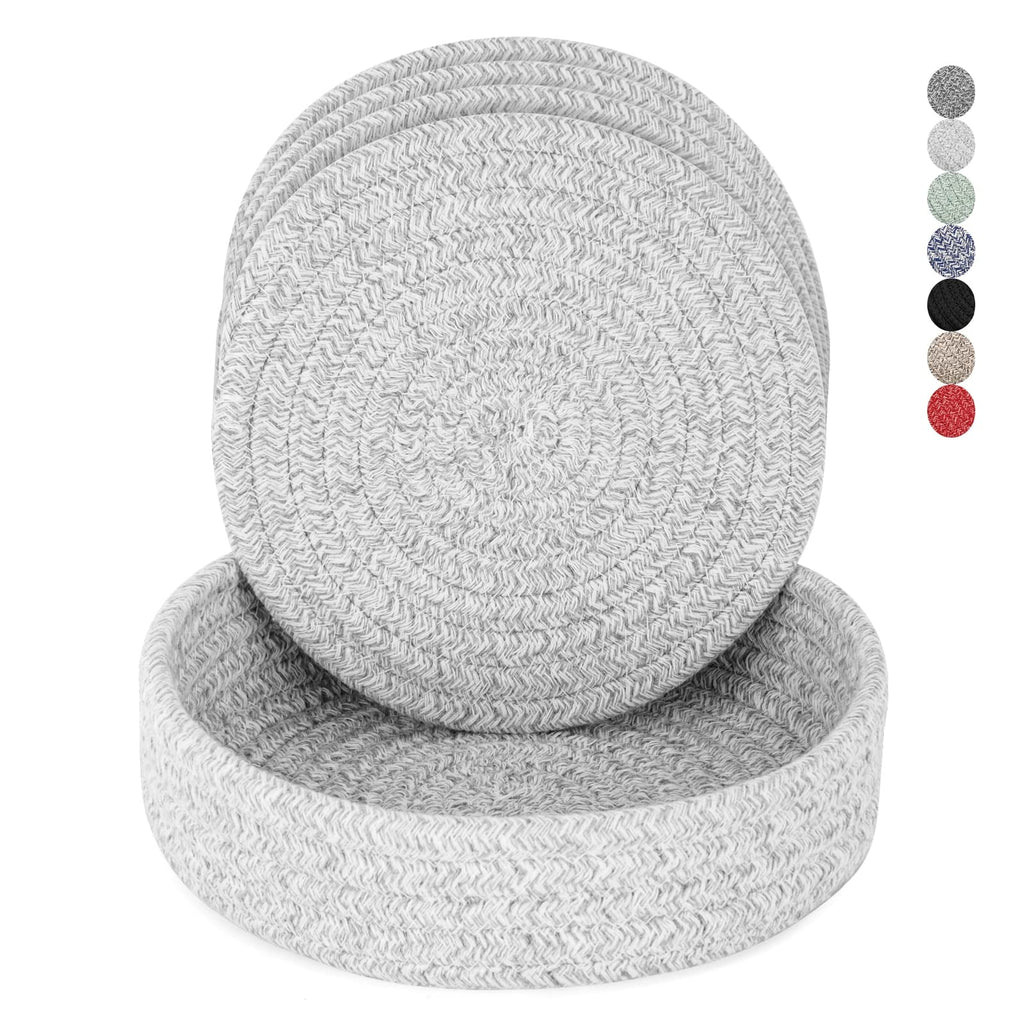 Heat-Resistant Trivet Set for Hot Pots & Pans with Storage Basket